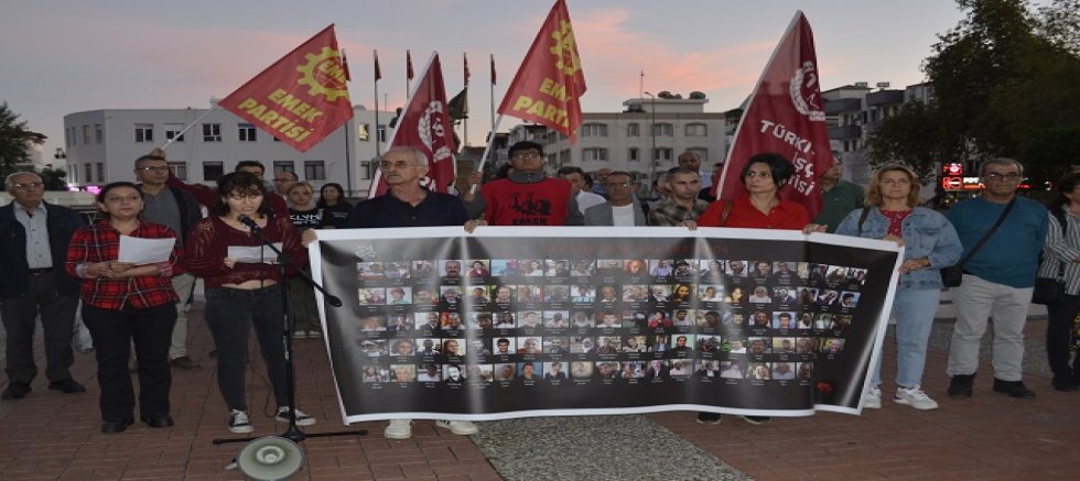 MANAVGAT EMEK VE DEMOKRASİ GÜÇLERİ “ANKARA GARI KATLİAMINI “ UNUTTURMADI!