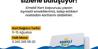 KONYAALTI’NDA EMEKLİ KART İÇİN GERİ SAYIM
