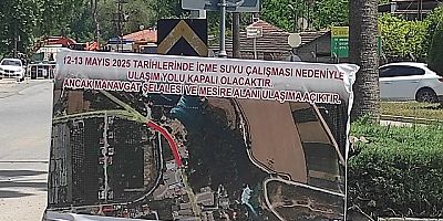 Manavgat'ta su kesintisi ve kapalı yollara DİKKAT !